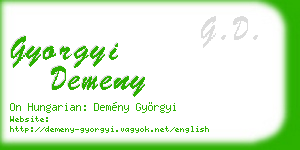 gyorgyi demeny business card